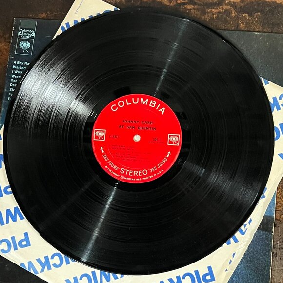 Vtg Johnny Cash 2-Album Bundle: Johnny Cash at San Quentin & at Folsom Prison - Picture 5 of 12